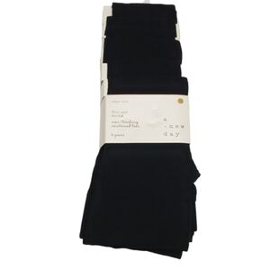 A New Day 6 Pairs Women's Black Trouser Socks One Size NWT